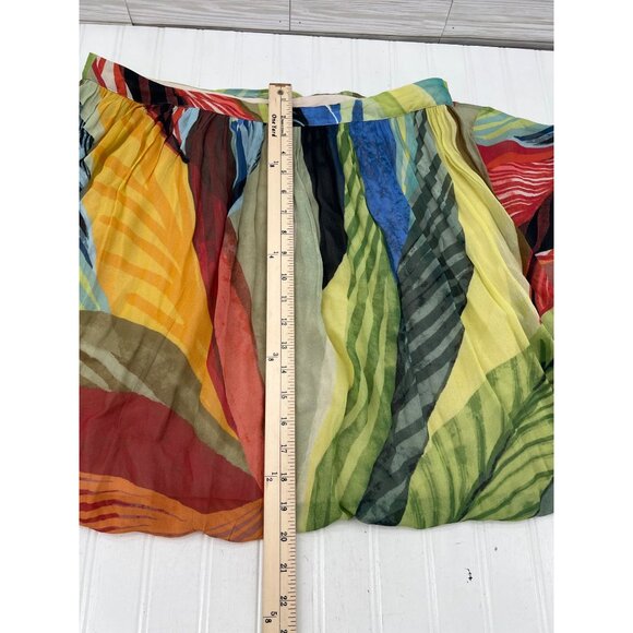 Chico's Maxi Skirt Size 2.5 Gathered Pleated Panels Multicolor Sz 14 NWT - Picture 6 of 7